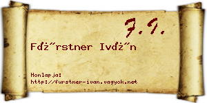 Fürstner Iván névjegykártya